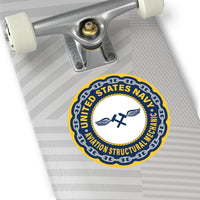 Navy Aviation Structural Mechanic (AM) Round Vinyl Stickers