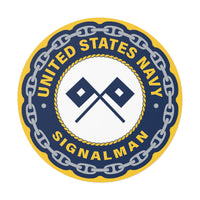 Navy Signalman (SM) Round Vinyl Sticker