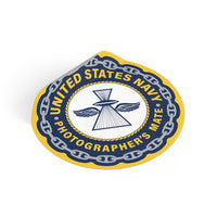 Navy Photographers Mate (PH) Round Vinyl Stickers