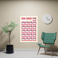 New Jersey pr Counties Poster - 180 gsm paper 