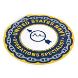 Navy Operations Specialist (OS) Round Vinyl Stickers