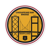 Chesapeake Bay Bridge Round Vinyl Stickers