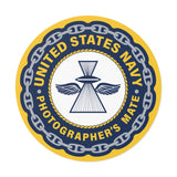 Navy Photographers Mate (PH) Round Vinyl Stickers