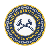 Navy Damage Controlman (DC) Round Vinyl Stickers