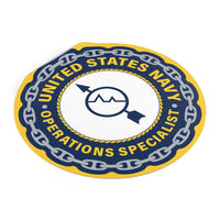 Navy Operations Specialist (OS) Round Vinyl Stickers