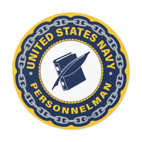 Navy Personnelman (PN) Round Vinyl Stickers