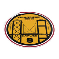 Chesapeake Bay Bridge Round Vinyl Stickers