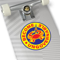 Become Ungovernable Maryland Crab Round Vinyl Stickers