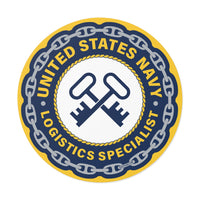 Navy Logistics Specialist (LS) Round Vinyl Stickers