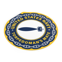 Navy Torpedoman's Mate (TM) Round Vinyl Stickers