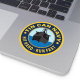 Tin Can Navy 3 Round Vinyl Stickers