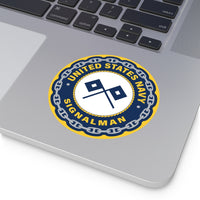 Navy Signalman (SM) Round Vinyl Sticker