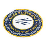 Navy Information Systems Technician (IT) Round Vinyl Stickers