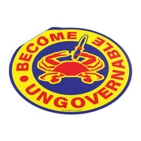Become Ungovernable Maryland Crab Round Vinyl Stickers