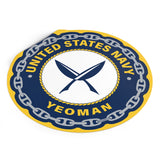 Navy Yeoman (YN) Round Vinyl Stickers