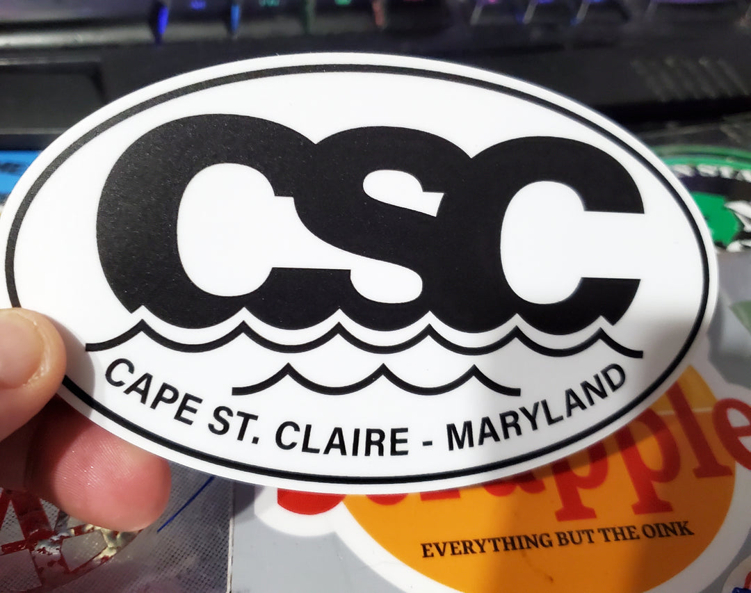 Csc Parcel Sticker CSC - Cape St. Claire, MD Oval Sticker - Ham's Designs