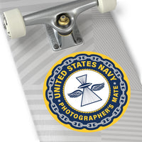 Navy Photographers Mate (PH) Round Vinyl Stickers