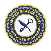 Navy Ship Serviceman (SH) Round Vinyl Stickers