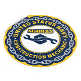 Navy Construction Mechanic (CM) Round Vinyl Stickers