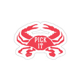 Pick It Crab Diecut Sticker