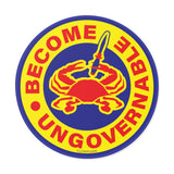 Become Ungovernable Maryland Crab Round Vinyl Stickers