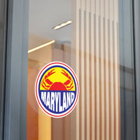 Maryland Crab Round Vinyl Stickers 