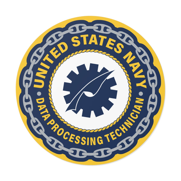 Navy Data Processing Technician (DP) Round Vinyl Stickers