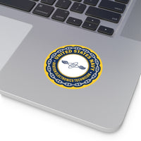 Navy Aviation Electronics Technician (AT) Round Vinyl Stickers