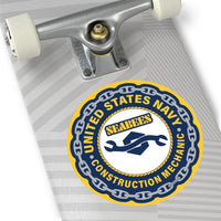 Navy Construction Mechanic (CM) Round Vinyl Stickers