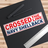 Navy Crossed The Line Bumper Stickers