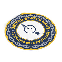 Navy Operations Specialist (OS) Round Vinyl Stickers