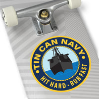 Tin Can Navy 3 Round Vinyl Stickers