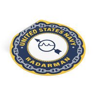 Navy Radarman (RD) Round Vinyl Stickers