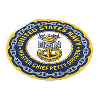 Navy Master Chief Petty Officer (MCPO) Round Vinyl Stickers