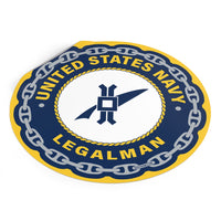 Navy Legalman (LN) Round Vinyl Stickers