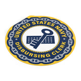 Navy Disbursing Clerk (DK) Round Vinyl Stickers