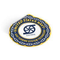 Navy Gas Turbine System Technician Electrical (GSE) Round Vinyl Stickers