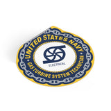 Navy Gas Turbine System Technician Electrical (GSE) Round Vinyl Stickers