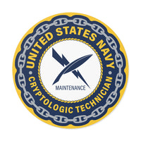 Navy Cryptologic Technician (CTM) Round Vinyl Stickers
