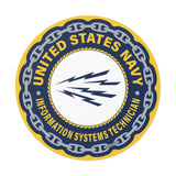 Navy Information Systems Technician (IT) Round Vinyl Stickers