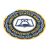 Navy Mess Management Specialist (MS) Round Vinyl Stickers