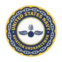 Navy Aviation Ordnanceman (AO) Round Vinyl Stickers