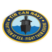 Tin Can Navy - FTAS - FTA Round Vinyl Stickers