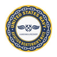 Navy Aviation Boatswain's Mate (ABE) Round Vinyl Stickers