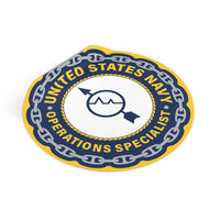 Navy Operations Specialist (OS) Round Vinyl Stickers