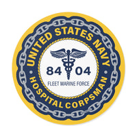 Navy Hospital Corpsman Fleet Marine Force (HM) (FMF)  Round Vinyl Stickers