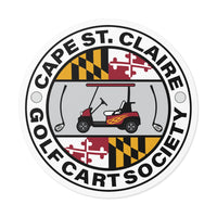Cape St. Claire Goft Cart Society ALT Round Vinyl Stickers