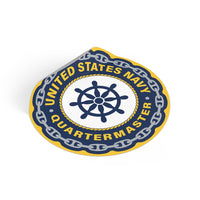 Navy Quartermaster (QM) Round Vinyl Stickers