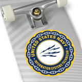 Navy Information Systems Technician (IT) Round Vinyl Stickers