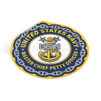 Navy Master Chief Petty Officer (MCPO) Round Vinyl Stickers